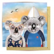 Mini Greeting Card - Sunshine Lovers Couple Mini Greeting Card - Sunshine Lovers Couple